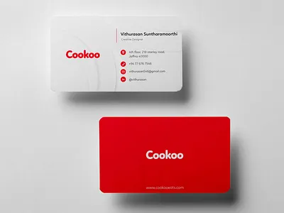 Business card of Cookooeats employee brand brand identity branding business card business card design business cards businesscard company design designer employee graphic design illustration india minimal srilanka tamil ui visiting card website