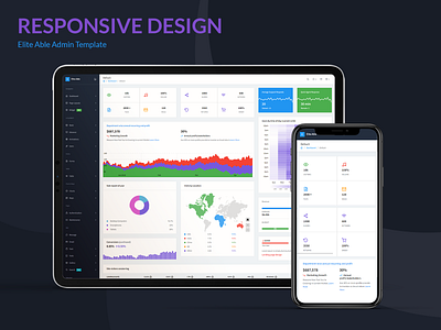 Responsive Design - Elite Able Admin Template admin admin dashboard admin design admin panel admin template admin templates bootstrap bootstrap admin bootstrap4 dashboard ui react react admin template responsive responsive design sass ui ui design ui ux uidesign