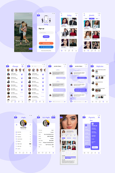 Dating App UI Design dating dating app design figma uidesign uiux