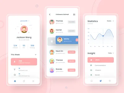 Insta Analytics analytics analytics chart app dailyui illustration inspiration minimal mobile mobile app mobile app design mobile design mobile ui trends ui ui design ux
