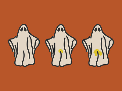 Ghostie Pee-pee ghost halloween icon illustration pee simple vector