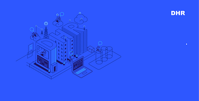 DHR homepage illustration blue illustration