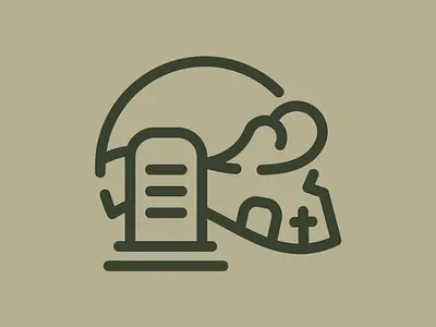 Day 79 - Cemetery 100 Icons Daily 100days cemetery design graveyard halloween icon illustration leeayr minimal vector