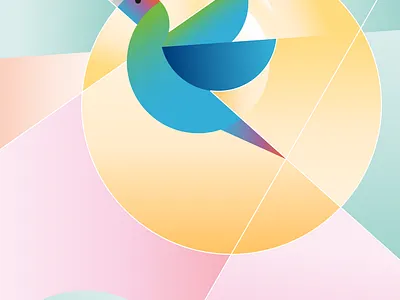 existential geometries animal bird freedom geometry health illustration parrot pets technology