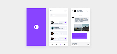 Chatty - Messaging app UI concept app chat clean communication concept design flat interface messaging minimal social ui