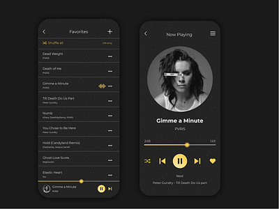 Music Player app app design dailyui minimal music app music player playlist ui uiux