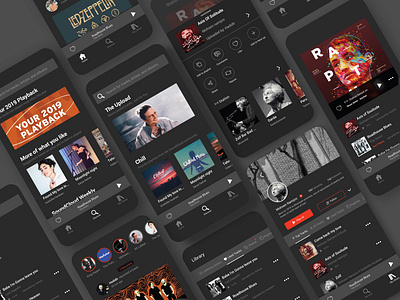 SoundCloud 🎶 application casestudy dailyui dark app dark mode dark ui interface mobile music music app music player podcast product design redesign social social media sound soundcloud spotify ui