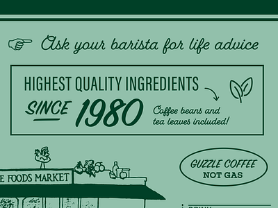 Redesign for Whole Foods Market To-Go Coffee Cup branding design graphic graphic design icon illustration lettering logo type typography