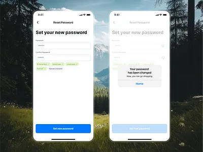 Reset Password Flow — Appetite UI app change password design minimalism mobile password rest password set password settings ui ux