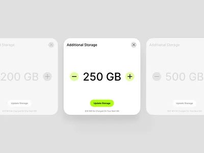 Cloud Storage - AI Credit & Token add modal add storage ai credit ai token app clean cloud storage components modal ui webdesign