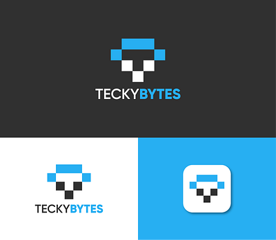 Tecky Bytes Adverstisement firm 3d branding branding and logo graphic design logo logo concepts logo design minimal logo simple logo simple tech logo tech design tech firm logo tech logo