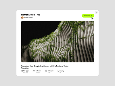 Download Modal app app design clean components download download modal download option modal ui video webdesign