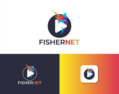 Fishernet Logo 3d 3d logo branding branding and logo design dribbble logo design dribbble logo inspiration gradient logo graphic design logo logo inspiration minimal logo play button play button logo play logo professional logo ui video editing branding video editing logo video logo