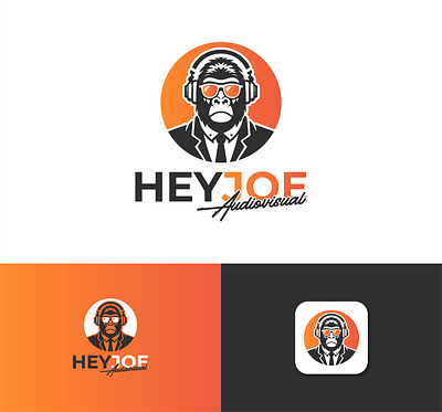 Hey Joe Audiovisual Logo and Branding 3d animation branding design esport logo esports logo gorrillaa logo graphic design illustration logo logo and branding logo design dribbble mascot mascot character mascot logo monkey brand logo monkey logo monkey mascot logo monkey minimal logo ui