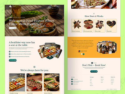 Unicusine - Retail & E-Commerce Website → Homepage V1 customer delivery dishes e commerce fast food food food delivery landing page menu minimal online shop premium food restaurant retail ui user interface ux web template website