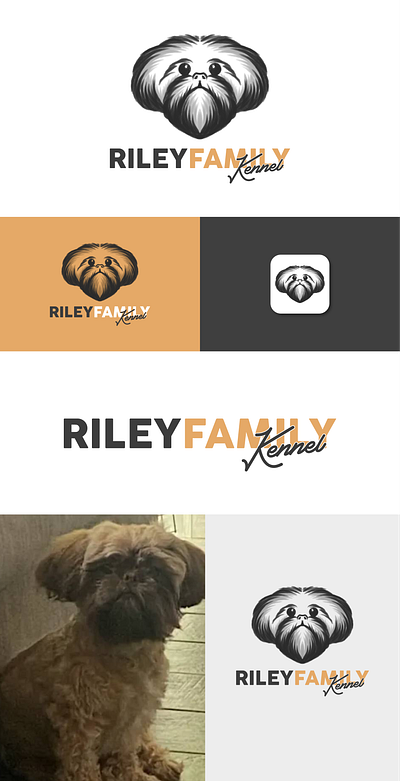 Riley Family Kennel Hand drawn logo animation branding dog cute logo dog doodle dog face logo dog logo dog logo dirbbble dribbble logo design graphic design hand drawn logo handdrawn logo logo logo and branding dribbble logo design small dog logo unique logo