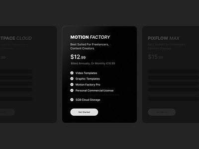 Pricing plan dark mode ai credit ai token app components dark component modal price pricing pricing modal pricing plan ui webdesign