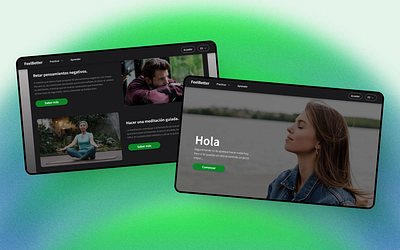 FeelBetter App, to help people with chronic pain branding casestudy design frontend homepage ui ux webdesign