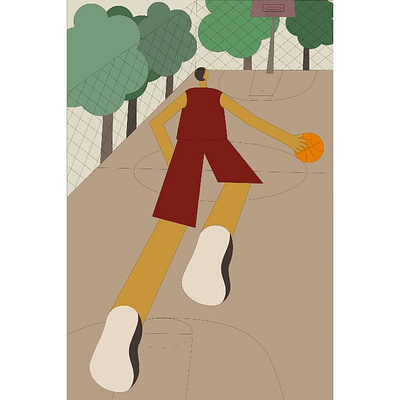 Basketball adobe illustrator ball basket basketball basketball player movement red square cup 2025 sport trees vector vector graphics vector illustration баскетбол баскетболист векторная иллюстрация спорт