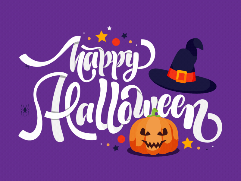 Happy Halloween 2d animation after effect animation animation 2d flat gif halloween happy illustration vector