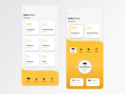 Smart Home App app app design design minimal mobile smart home typography ui ui design ux ux design uxui