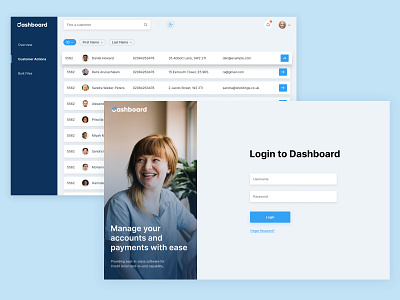 Banking Web App Dashboard - Login & Search Screens bank app banking app branding dashboard dashboard app dashboard ui london ui design web design