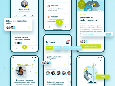 Wake App card design cards ui clean dasboard dashboard ui emoji illustration interface menu mobile kit navbar popin profile ui ui kit ux uxdesign