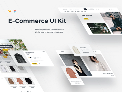 E-Commerce UI Kit & design system e commerce theme e commerce ui e commerce ui kit e shop ecommerce online store ui uikit uikits