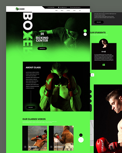 Oxer bootstrap boxing css fitness gym html5 responsive sports template trainer