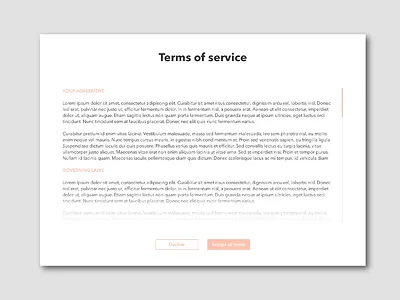 Daily UI 088 dailyui dailyuichallenge terms and conditions terms of service ui ux
