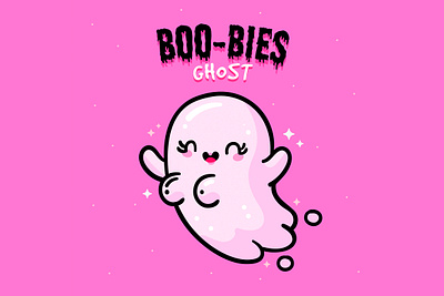 Funny Boo-bies boo book booking funny geist ghost humor pink