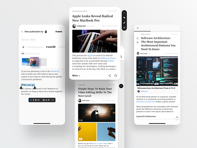 Community News Platform design mobile app news app social media ui ux