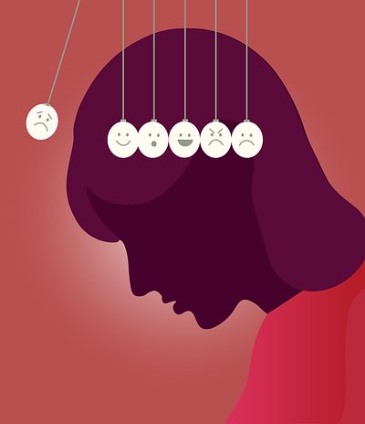 Cradle of emotions illustration inspired minimal vector