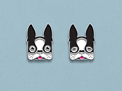 Lapel Pin Mockups boston terrier dog dogs lapel pin lapel pins