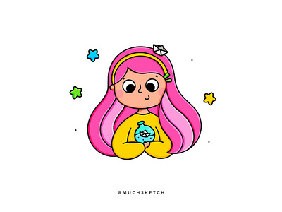 Pink haired girl 👧 art challenge boat character design children book illustration cute character cute girl cute illustration draw this in your style drawing drawthisinyourstyle dtiys female character female illustration girl character girl illustration illustration illustrator pink hair procreate sweater