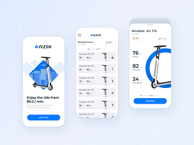Scooter rental app app app inspiration app interface application clean ui escooter ios minimal mobile app rental scooter scooter app ui ui design ui designs ui ux ux