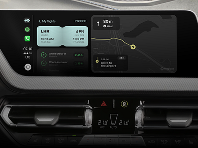 Wefly | CarPlay app app ui car dashboard carplay dashboard ui device ui flight manager ios app mobile app navigation planner product design saas schedule app time management