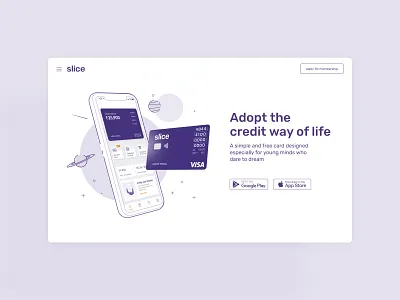 Slice Website Landing Page branding design illustration landingpage product design ui ux webdesign website