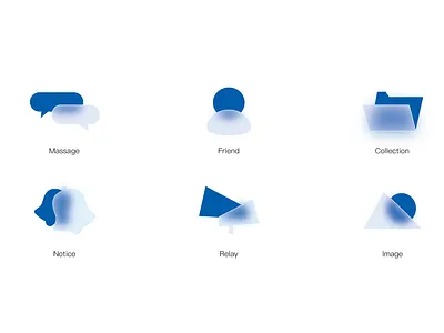 Acrylic style icon acrylic design icon illustration ui