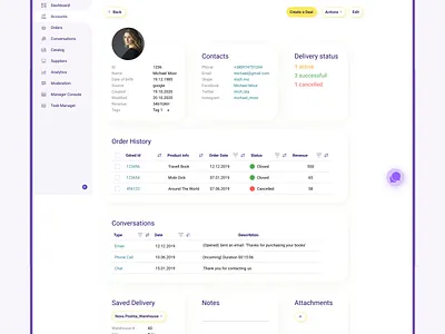 Bookle - CRM system for the bookstore client client page crm design minimal ui ux