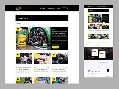 Meguiars - News/Blog blog ecommerce newsfeed ui website website design