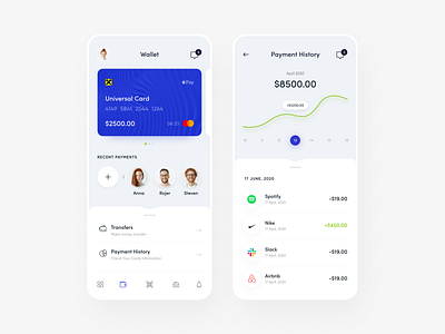 Bank app concept bank design finance flat minimal mobile typography ui ux