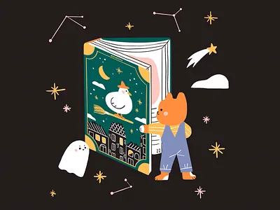 Halloween book book cat duck ghost halloween witch