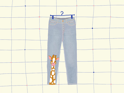 Giraffe Jeans denim design designer digital digital art digital illustration digitalart giraffe illustration illustration art illustrator jeans motion motion design motion graphic motion graphics trousers wild animal wildlife