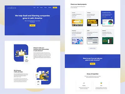 Latam Grow design flat landing design landing page ui marketing agency marketing site ui ux website