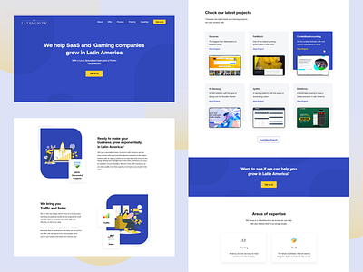 Latam Grow design flat landing design landing page ui marketing agency marketing site ui ux website