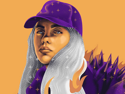 BILLIE billie eilish digital painting digitalart fanart illustration music musician