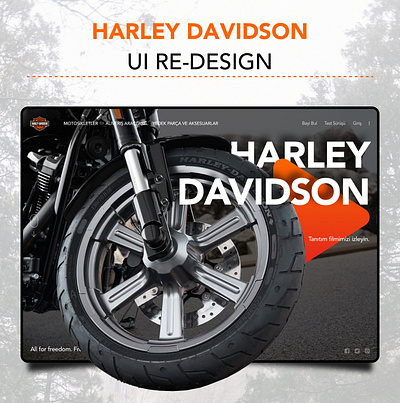 Harley Davidson Web UI harley davidson interface motorbike ui