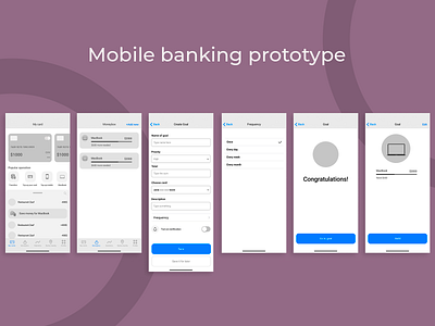 Mobile banking app layout prototype app app design beginner design designer figma mobile mobile app mobile bank ui ux