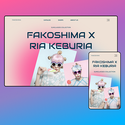 Fakoshima design glasses iu lending shop web